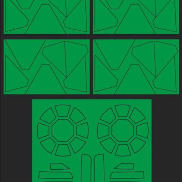 Green Strawberry 1/72 Star Wars First Order Special Forces Tie Starfighter Mask for BANDAI