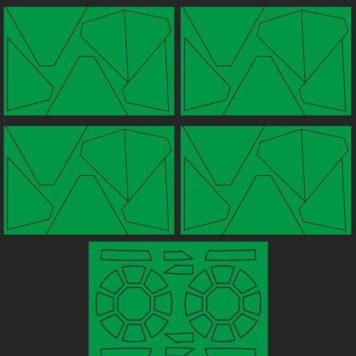 Green Strawberry 1/72 Star Wars First Order Tie Starfighter Painting Mask for BANDAI