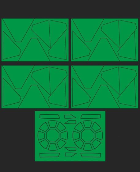 Green Strawberry 1/72 Star Wars First Order Tie Starfighter Painting Mask for BANDAI