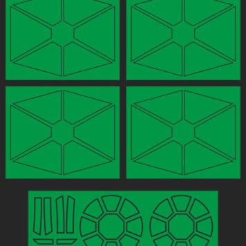 Green Strawberry 1/72 Star Wars Tie Starfighter Painting Mask for BANDAI