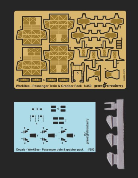 Green Strawberry Star Trek 1/350 WorkBee #3: Passenger Train and Grabber Pack (Photo-Etch and Resin Kit)