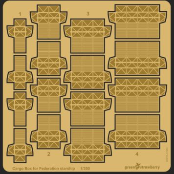Green Strawberry Star Trek Cargo Box Metal Detail Parts 1-350 Scale
