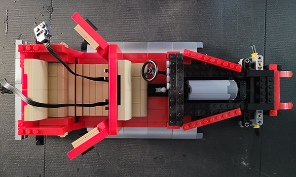 Lego rolls top view back doors open