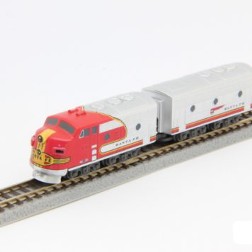 Rokuhan Non-Powered ATSF EMD F7 A B 2 Piece Set Z Shorty ST012-1