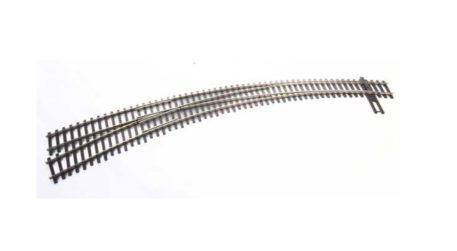 Walthers HO Scale Code 83 Nickel Silver DCC Friendly Curved Turnout 20 and 24 Inch Radii Left Hand 948 83061