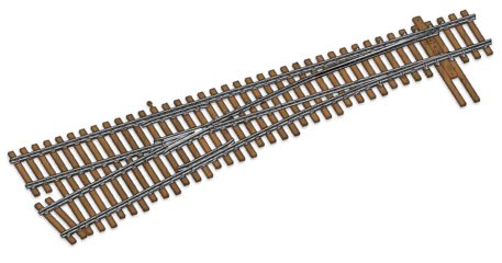 Walthers Track HO Scale Code 100 Nickel Silver DCC-Friendly #4 Turnout 948-10013