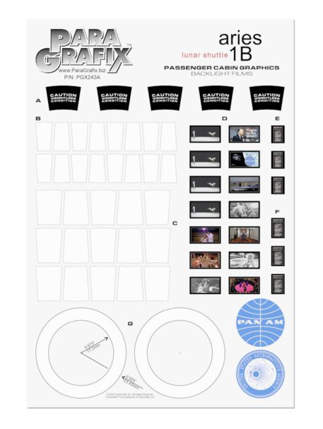 Paragrafix 1/48 Scale Aries 1B Passenger Cabin Graphics PGX243