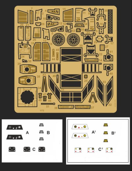 Green Strawberry 1/72 Star Wars A-Wing Starfighter Detail Set for BANDAI (Photo-Etch and Foil) GSW-1916