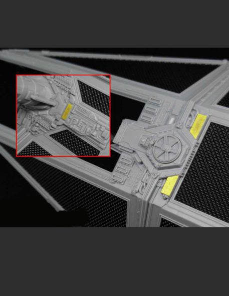 Green Strawberry 1/72 Star Wars Tie Interceptor Detail Set for BANDAI (Photo-Etch and Resin) GSW-2216 Close Side