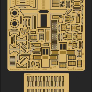 Green Strawberry 1/2700 Star Wars Star Destroyer Detail Set for RMX (Photo-Etch) GSW-3517