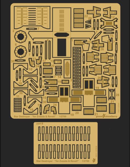 Green Strawberry 1/2700 Star Wars Star Destroyer Detail Set for RMX (Photo-Etch) GSW-3517