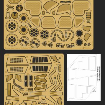 Green Stawberry1/32 Battlestar Galactica Colonial Raptor Exterior Detail Set for MOE (Photo-Etch) GSW-4117