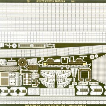 White Ensign Models 1/200 Sovremenny Photoetch Enhancement Parts