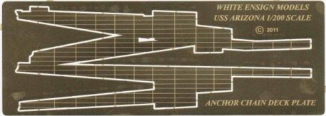 White Ensign Models 1/200 USS Arizona Anchor Deck Plates Photoetch Enhancement Parts