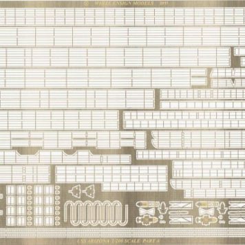 White Ensign Models 1/200 USS Arizona Photoetch Enhancement Parts