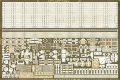 White Ensign Models 1/350 Bismarck/Tirpitz Photoetch Enhancement Parts