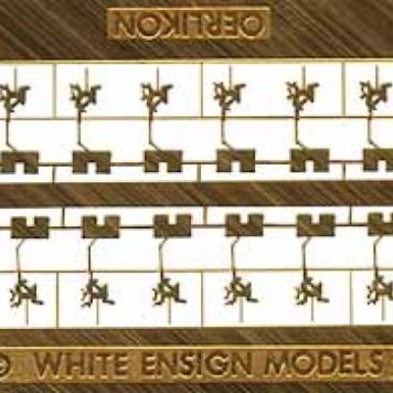 White Ensign Models 1350 Post War 20mm Oerlikons Shields Photoetch Enhancement Parts