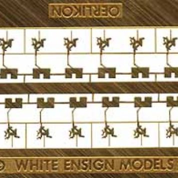 White Ensign Models 1/350 Post-War 20mm Oerlikons & Shields Photoetch Enhancement Parts