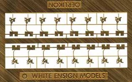 White Ensign Models 1/350 Post-War 20mm Oerlikons & Shields Photoetch Enhancement Parts