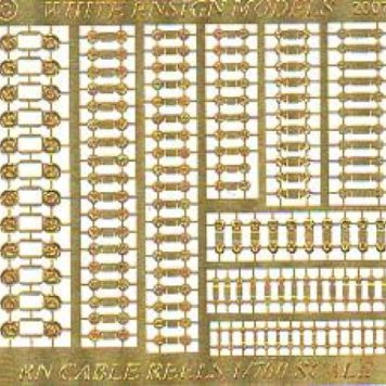 White Ensign Models 1/700-1/720 RN Cable Reels Photoetch Enhancement Parts 