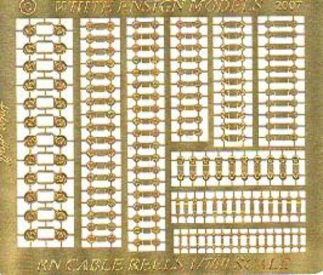 White Ensign Models 1/700-1/720 RN Cable Reels Photoetch Enhancement Parts 