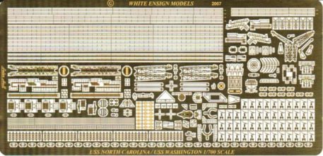 White Ensign Model 1/700 USS North Carolina Photoetch Enhancement Parts.