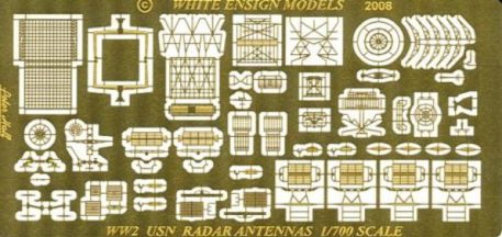 White Ensign Models 1/700 WW2 USN Radars Photoetch Enhancement Parts 