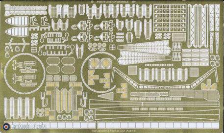 White Ensign Models 1/200 USS Arizona Anchor Deck Plates Photoetch Enhancement Parts set