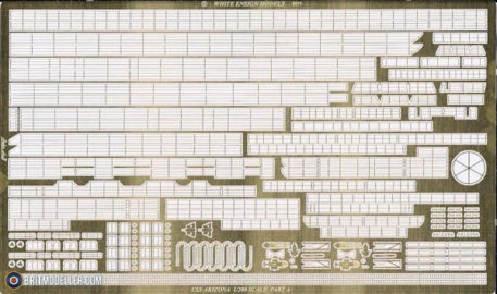 White Ensign Models 1/200 USS Arizona Anchor Deck Plates Photoetch Enhancement Parts sets