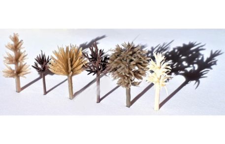 T Gauge (100x) Various Height Tree Armatures A-140V Display