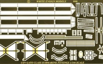 White Ensign Models 1/144 Gato Class Submarine Photoetch Enhancement Parts