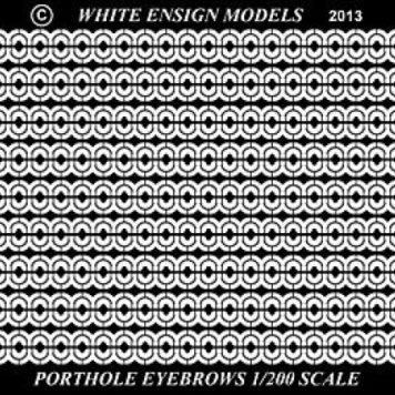 White Ensign Models 1/200 Porthole Eyebrows Photoetch Enhancement Parts