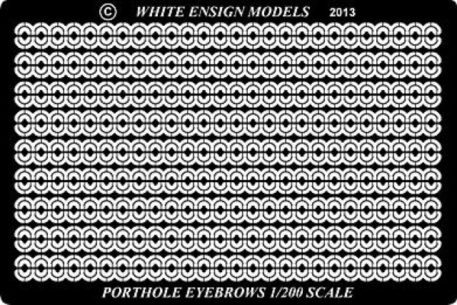 White Ensign Models 1200 Porthole Eyebrows Photoetch Enhancement Parts
