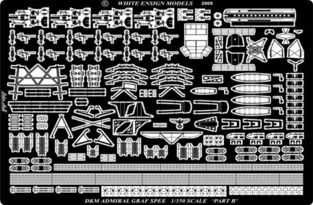 White Ensign Models 1/350 Graf Spee Photoetch Enhancement Parts