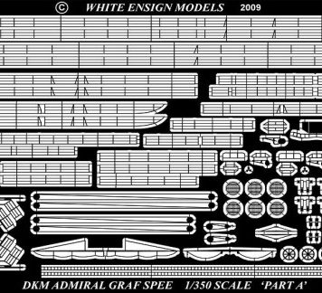 White Ensign Models 1350 Graf Spee Photoetch Enhancement Parts