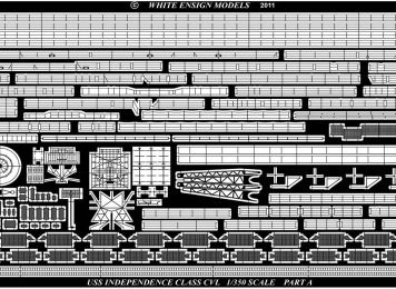 White Ensign Models 1/350 Independence Class-Light Carriers Photoetch Enhancement Parts