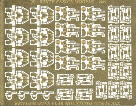 White Ensign Models 1/350 Kriegsmarine Light AA Weapons Photoetch Enhancement Parts