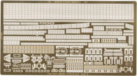 White Ensign Models 1/350 Modernized USS New Jersey Photoetch Enhancement Parts