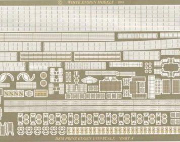 White Ensign Models 1/350 Prinz Eugen Photoetch Enhancement Parts