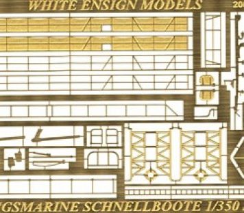 White Ensign Models 1/350 Schnellboote-Boats Photoetch Enhancement Parts