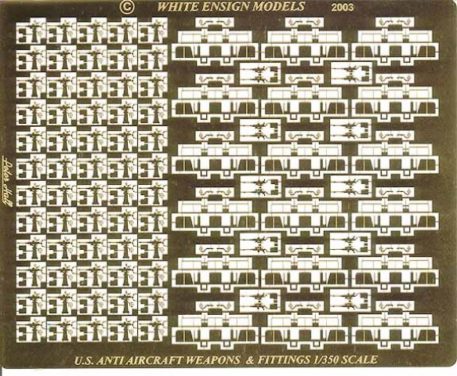 White Ensign Models 1/350 USS Essex Weapons Photoetch Enhancement Parts