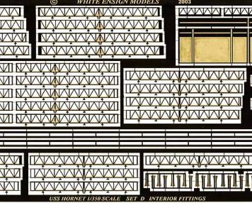 White Ensign Models 1/350 USS Hornet Hangar Deck Photoetch Enhancement Parts