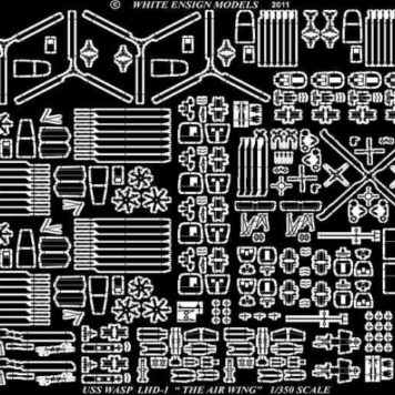 White Ensign Models 1/350 USS Wasp - The Airwing Photoetch Enhancement Parts