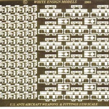 White Ensign Models 1/350 WWII USN Light AA Weapons Photoetch Enhancement Parts