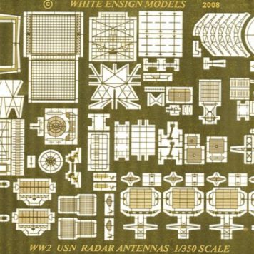 White Ensign Models 1/350 WWII USN Radars Photoetch Enhancement Parts