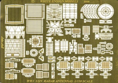 White Ensign Models 1/350 WWII USN Radars Photoetch Enhancement Parts