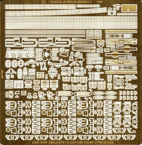 White Ensign Models 1/700 New Orleans Class Cruiser Photoetch Enhancement Parts