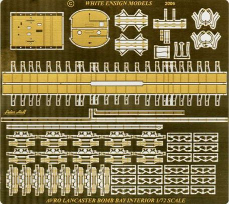 White Ensign Models 1/72 Avro Lancaster Bomb-bay Photoetch Enhancement Parts