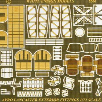 White Ensign Models 1/72 Avro Lancaster Exterior Photoetch Enhancement Parts