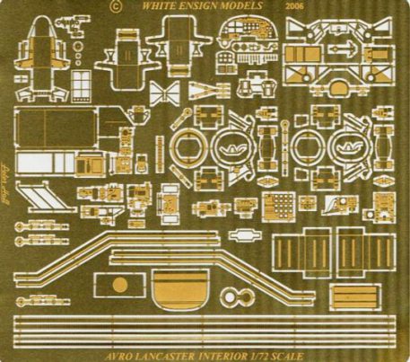 White Ensign Models 1/72 Avro Lancaster Interior Photoetch Enhancement Parts